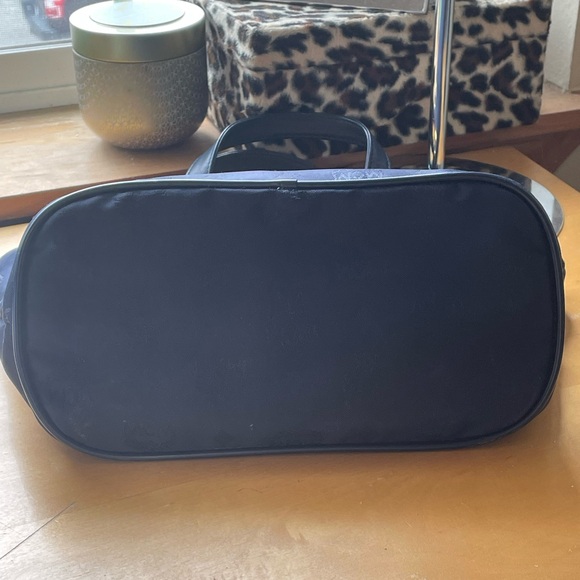 MCM Blue Vinyl Logo Tote - Picture 5 of 12